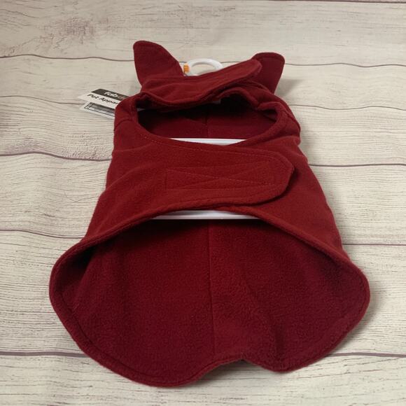 Fab Dog Maroon Red Dog Winter Dress Coat with White Bead Detail Size Medium - Picture 7 of 16